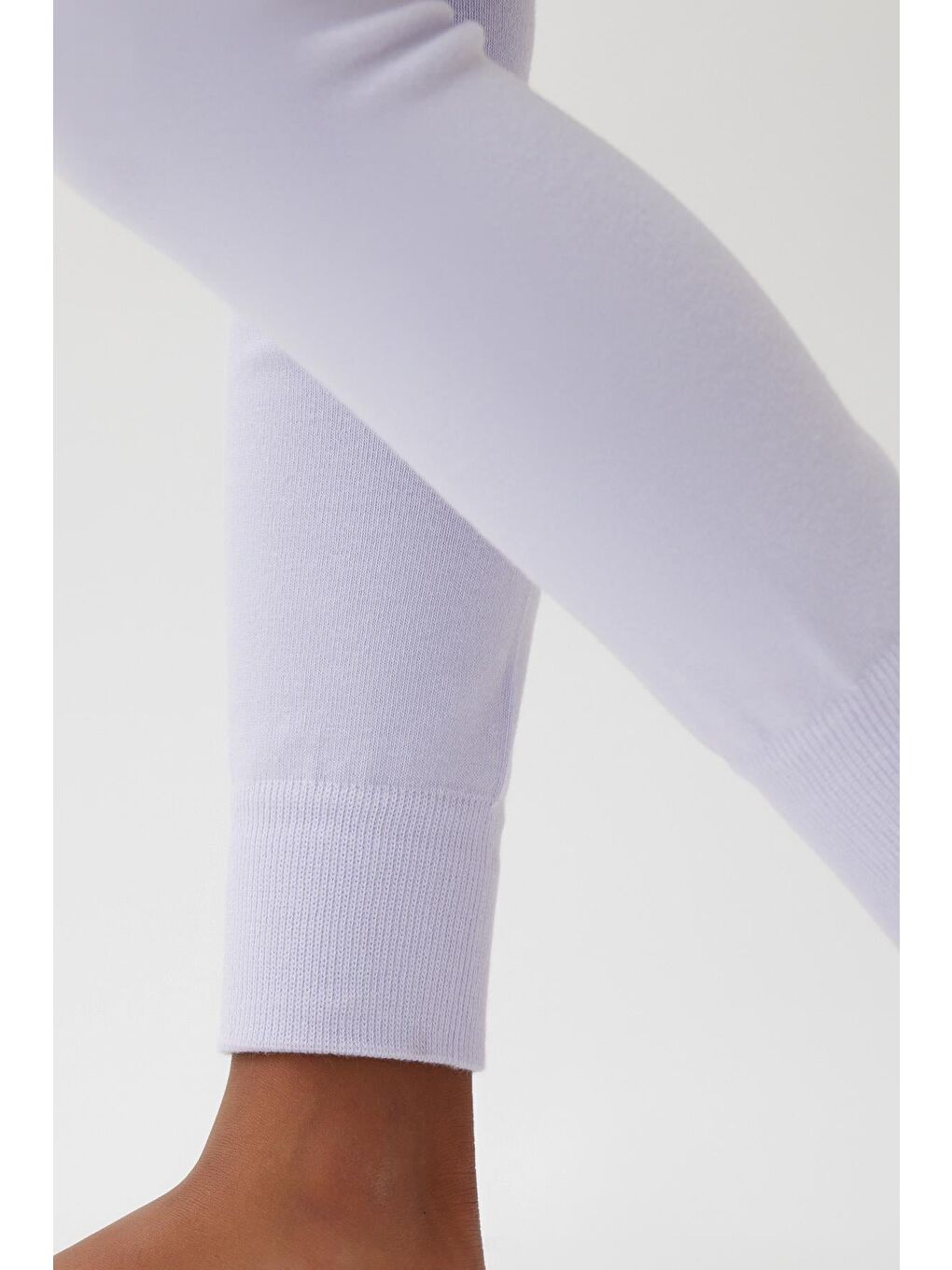 Lila Pamuklu Çocuk Tayt Pantolon-1