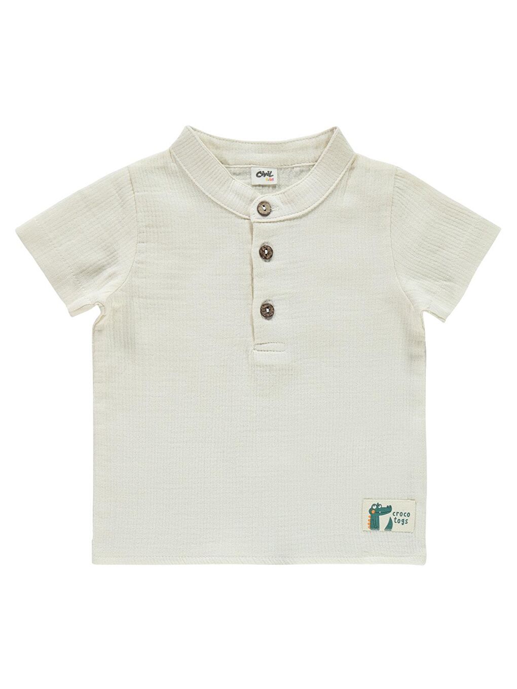 Baby Erkek Bebek Şortlu Takım 6-18 Ay Bej-1