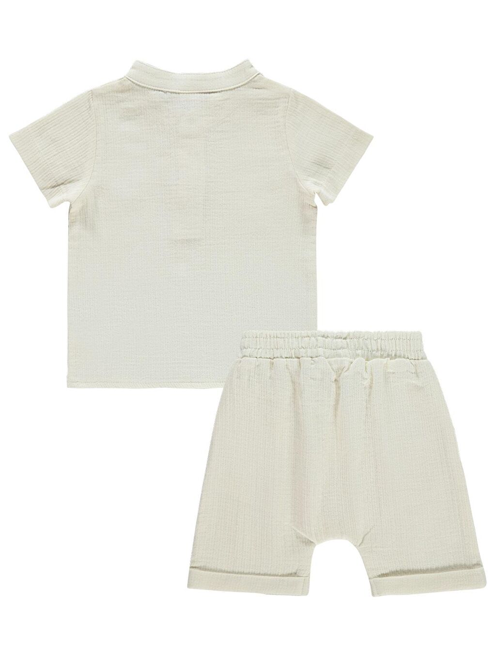 Baby Erkek Bebek Şortlu Takım 6-18 Ay Bej-2