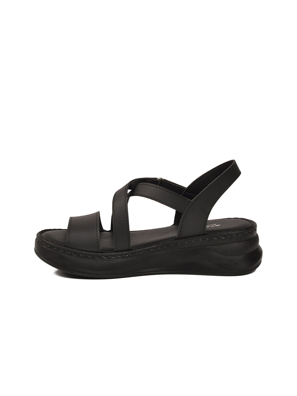 Siyah Yumuşak Tabanlı Kadın Topuklu Sandalet 492123 Z-3