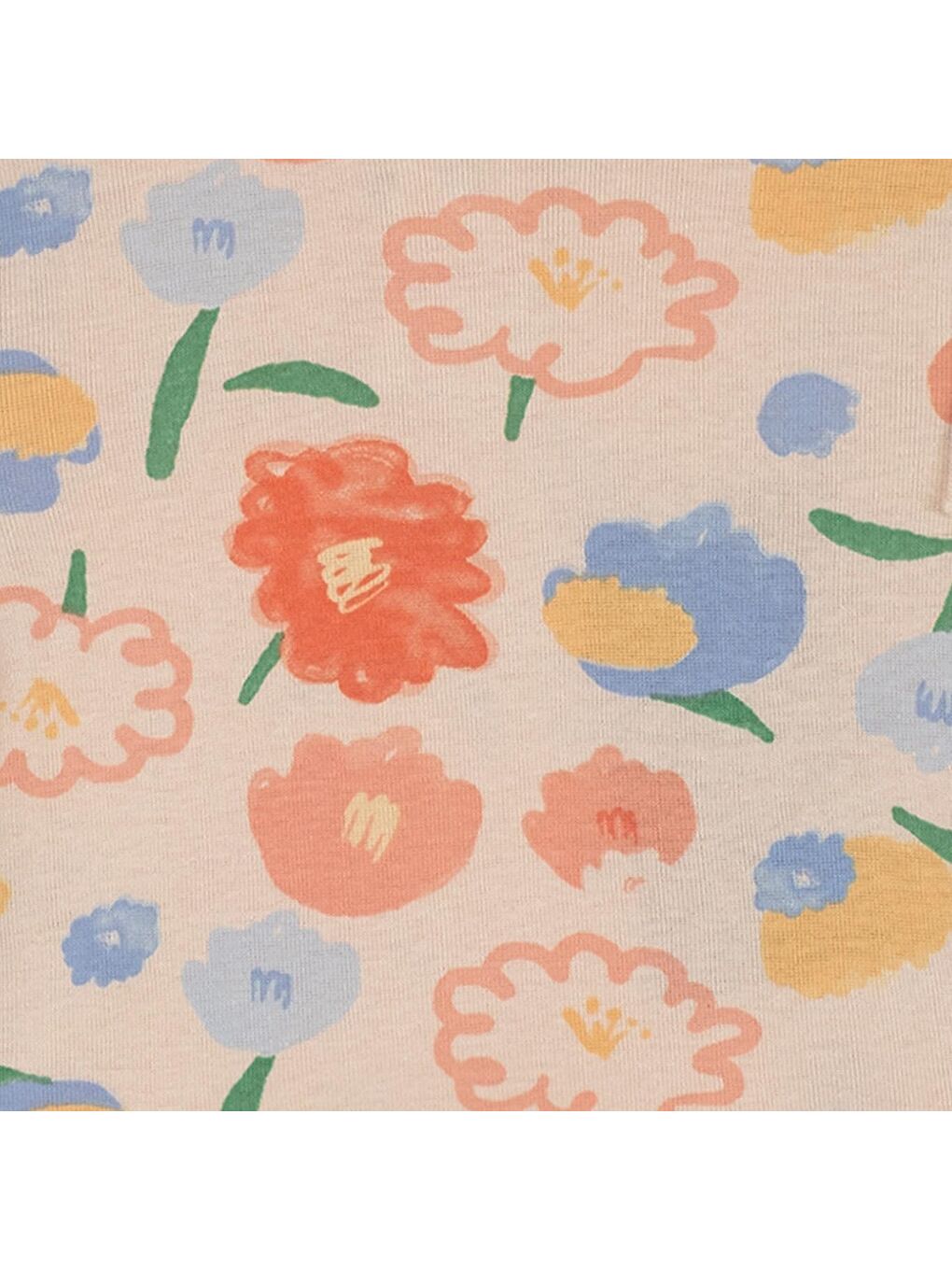 Pembe Çiçek Buketi Fırfırlı Şortlu Set-7