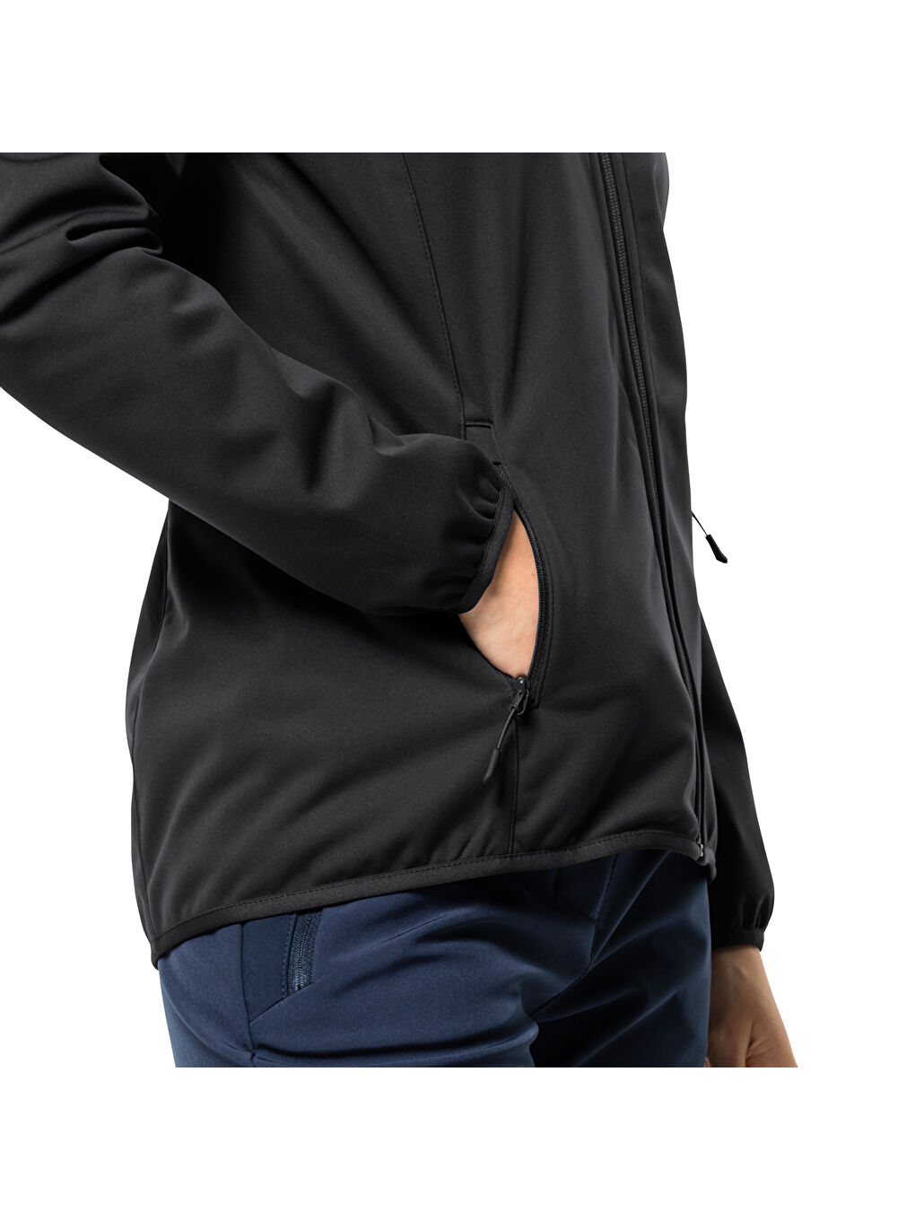 Windhain Hoody Kadın Siyah Softshell-8