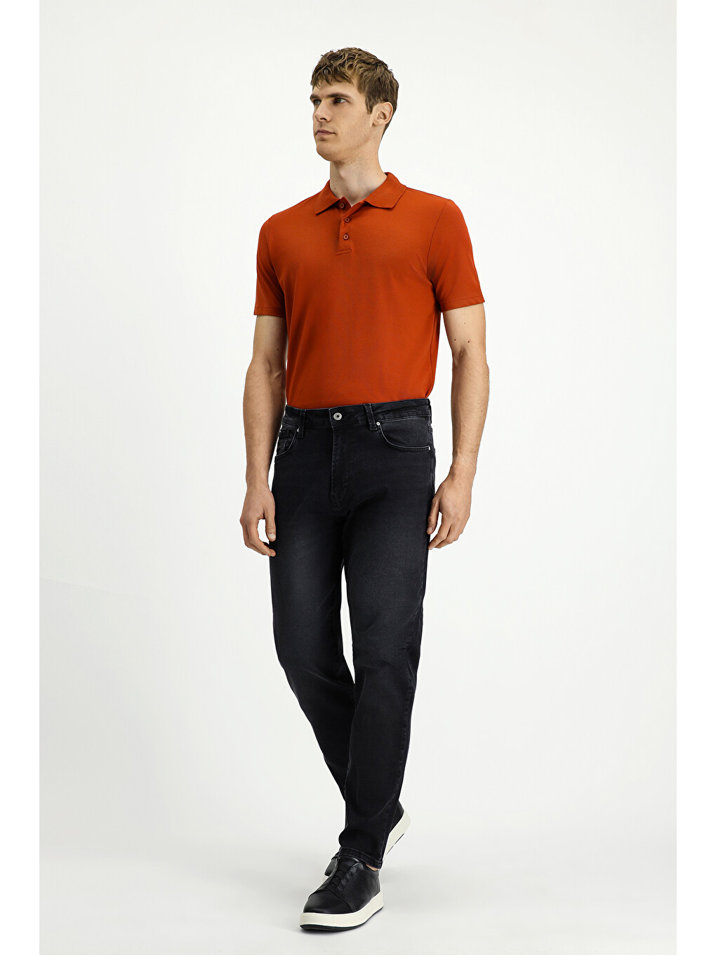 Siyah Regular Fit Elastanlı Denim Jean Pantolon-1
