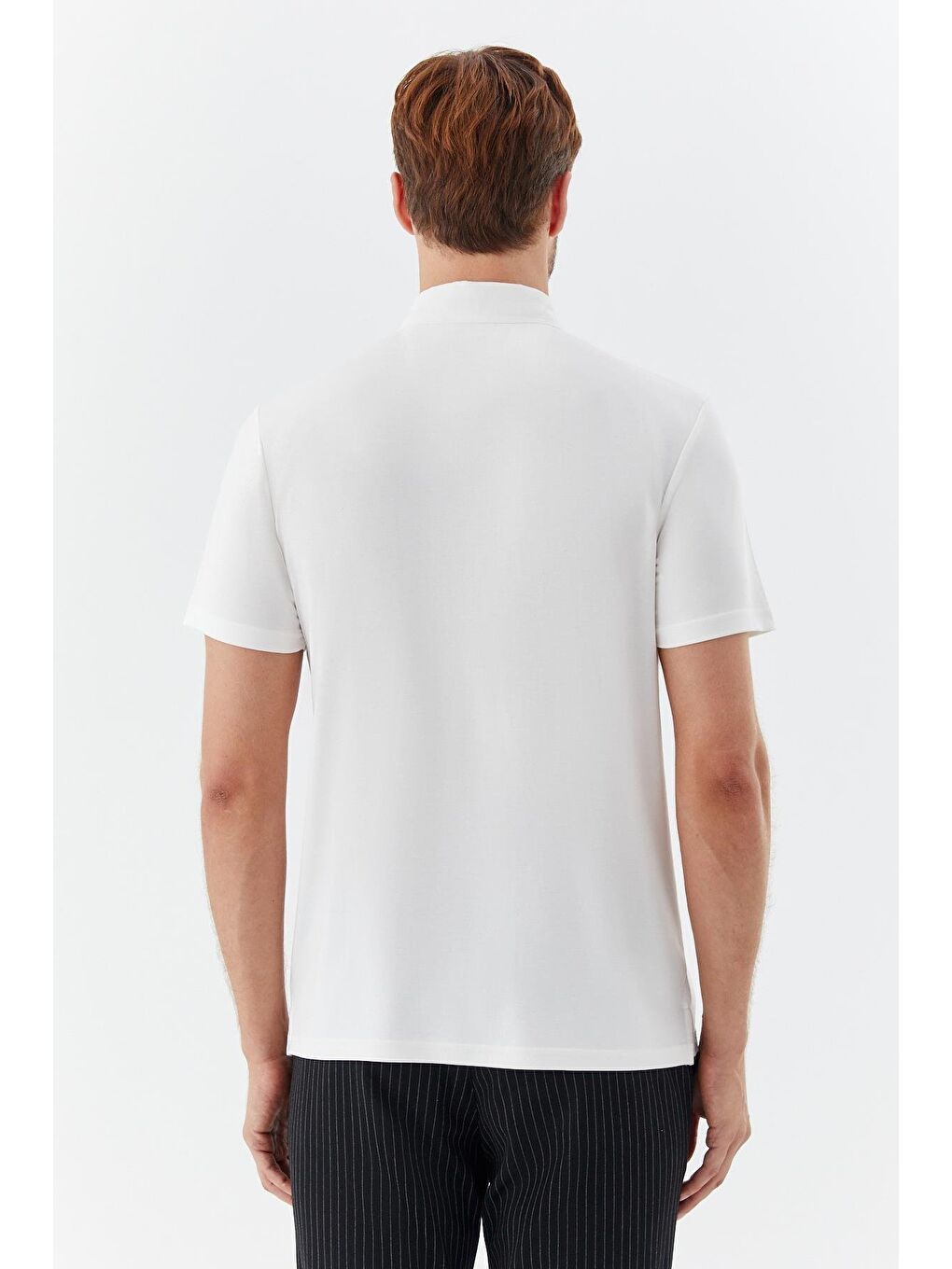 Ekru Standart Fit Polo Yaka Erkek T-Shirt-4