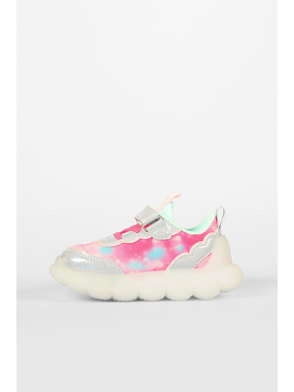 Gri Balloon Işıklı Kız Bebek Gümüş Spor Ayakkabı-3