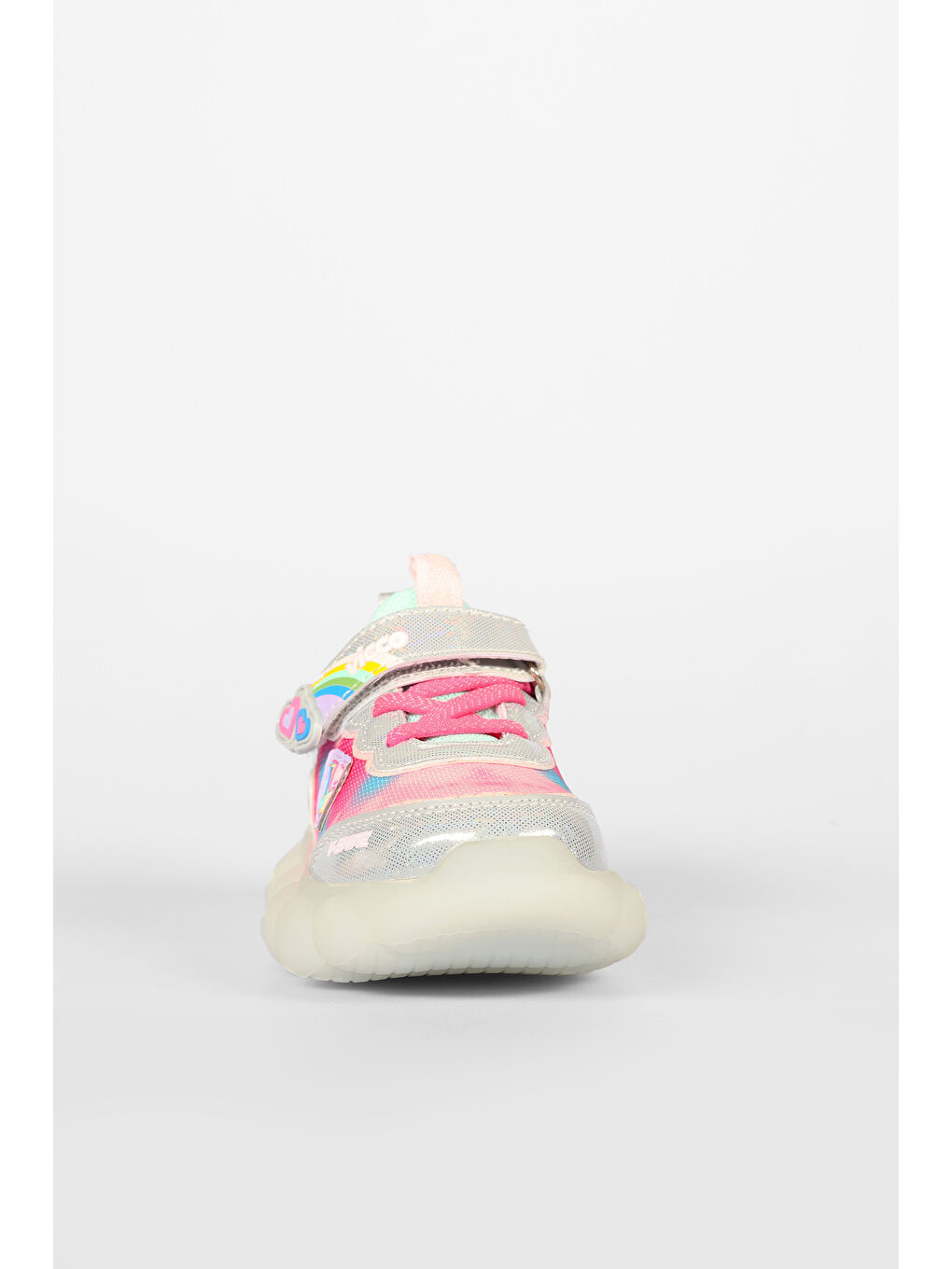 Gri Balloon Işıklı Kız Bebek Gümüş Spor Ayakkabı-4