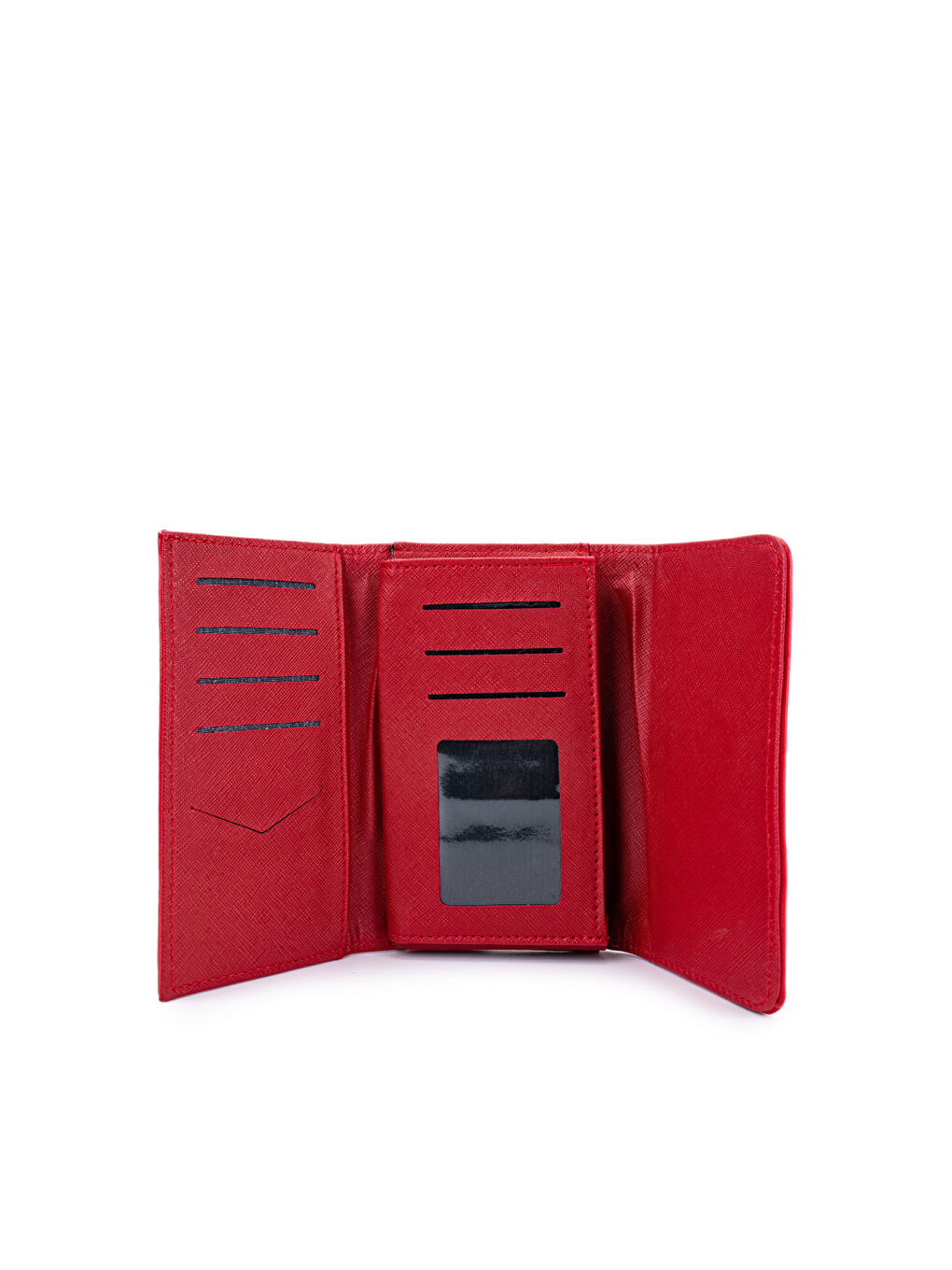 Suni Deri Kadın Cüzdan Kırmızı ZC201-1