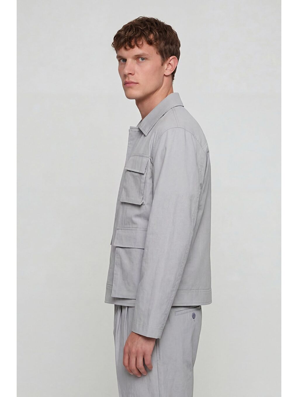 Giotelli Erkek Gri Normal Kesim Regular Fit Pamuklu Dokuma Normal Bel Takım Elbise-2