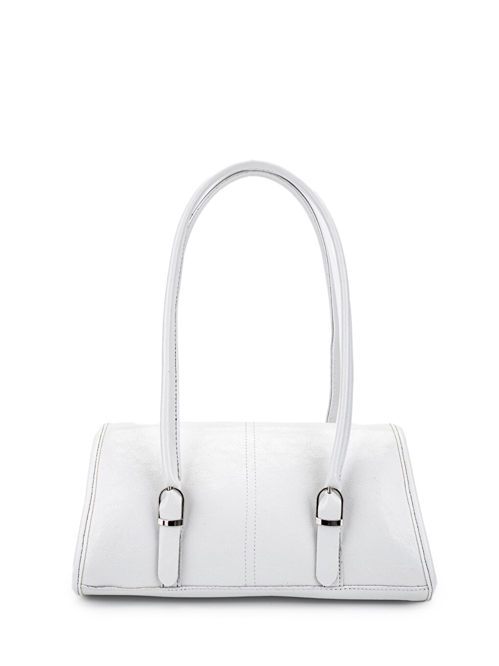 Suni Deri Baget Çift Toka Liars Beyaz Kadın Kol Çanta-2