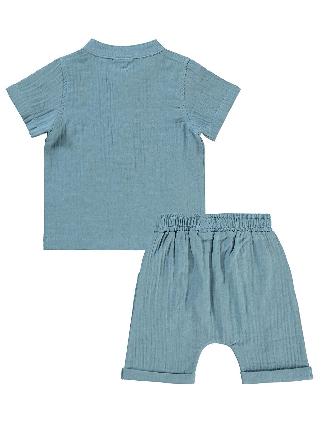 Baby Erkek Bebek Şortlu Takım 6-18 Ay İndigo-1
