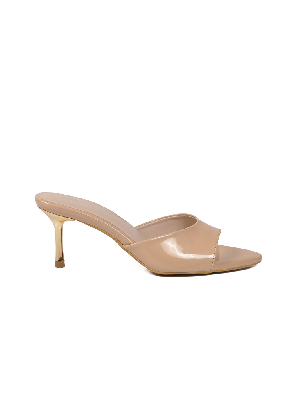 Bej Rugan Kadın Hafif İnce Topuklu Terlik 336601 Z-1