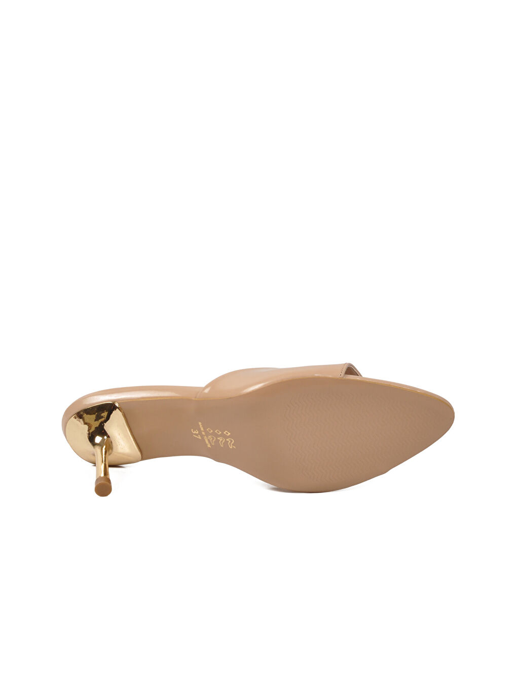 Bej Rugan Kadın Hafif İnce Topuklu Terlik 336601 Z-4