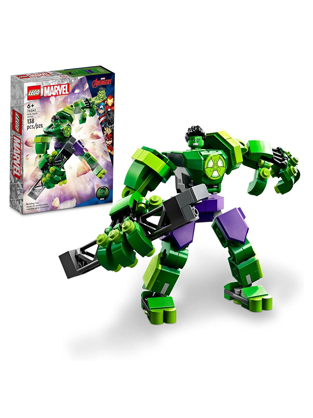 Lego Renksiz Marvel Hulk Robot Zırhı 76241