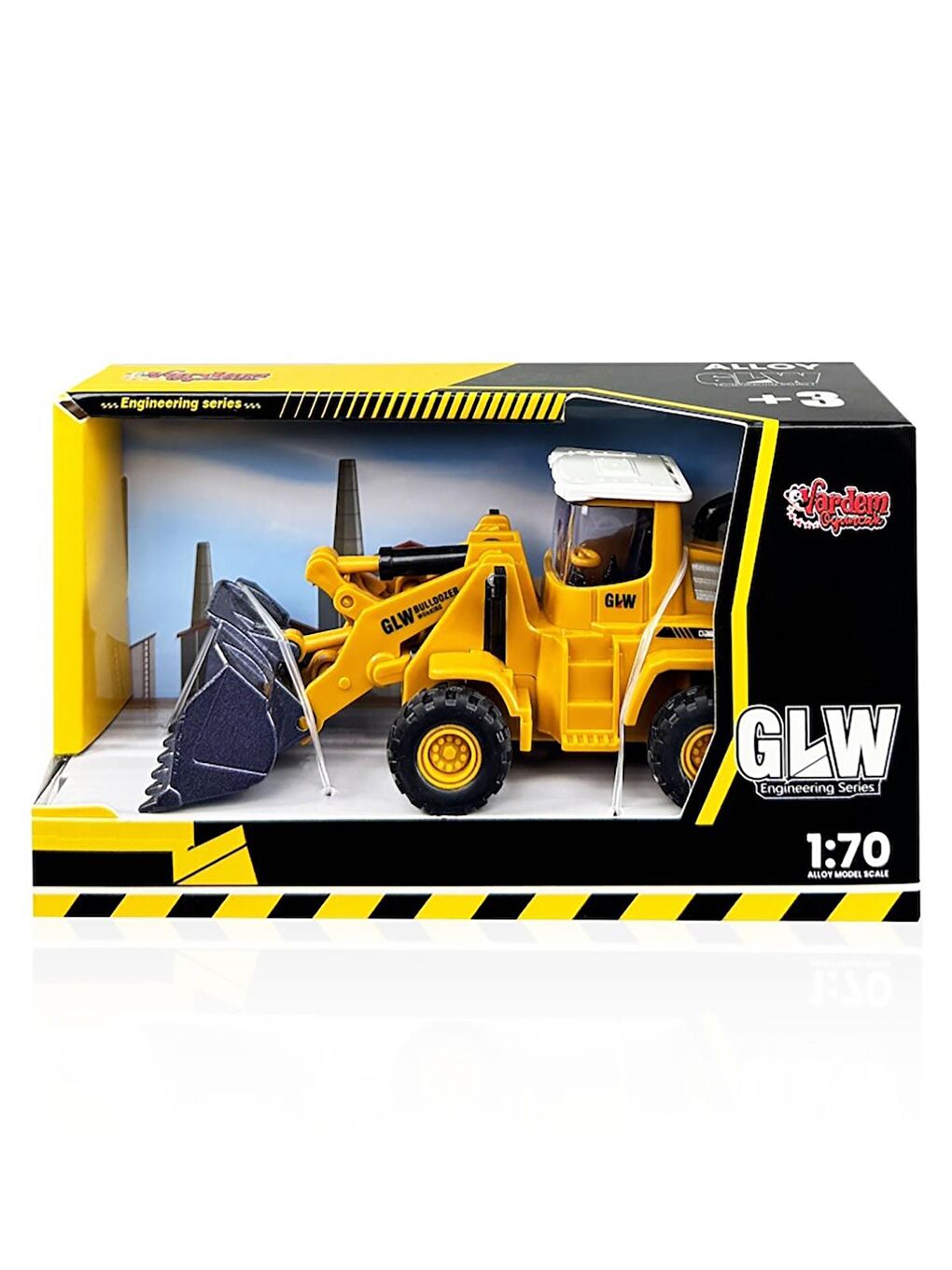 Oyuncak Kutulu Sürtmeli Metal İnşaat Aracı Kepçe - Standart