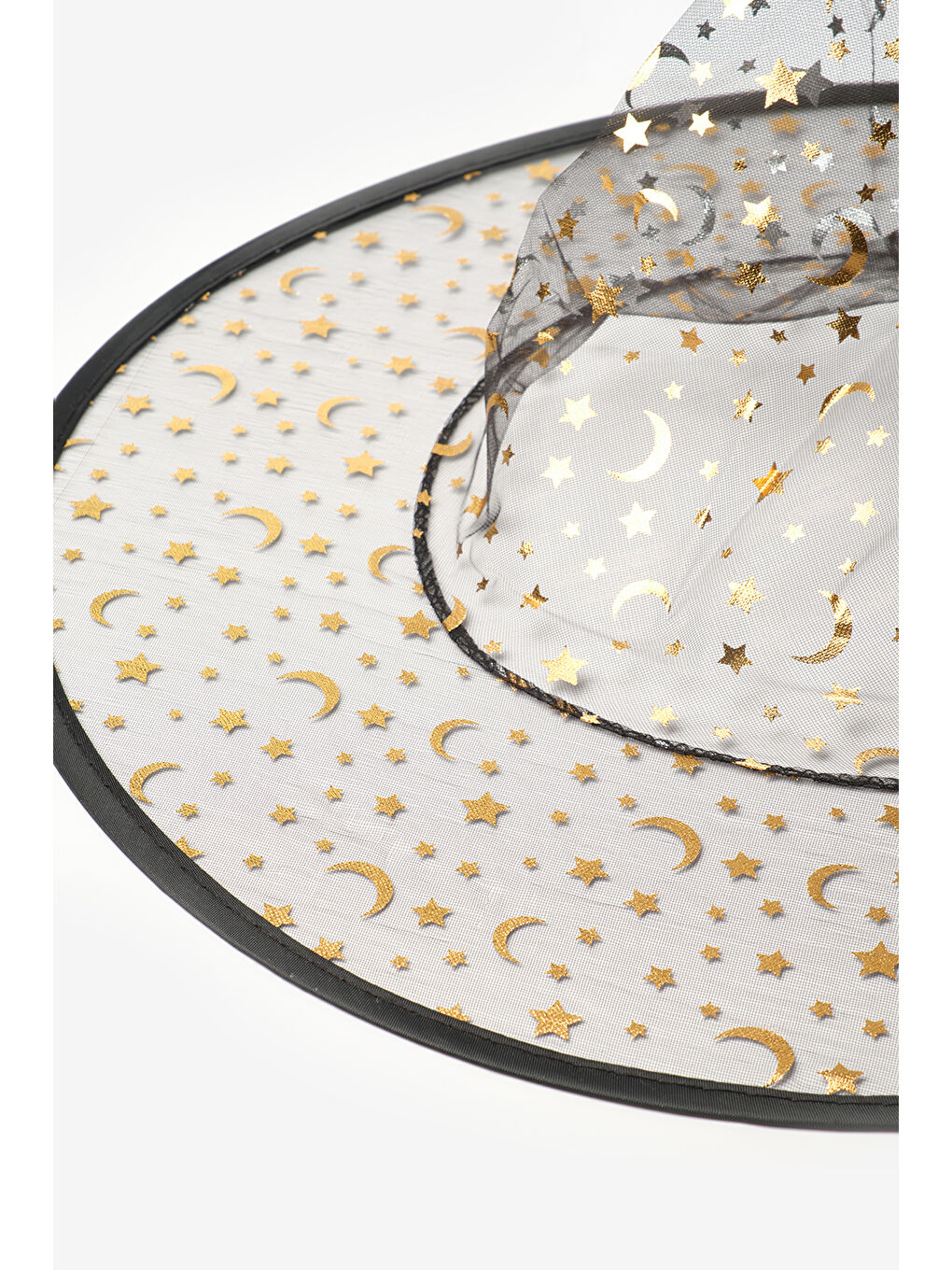 Siyah  Yıldız ve Ay Baskılı Şapka-1