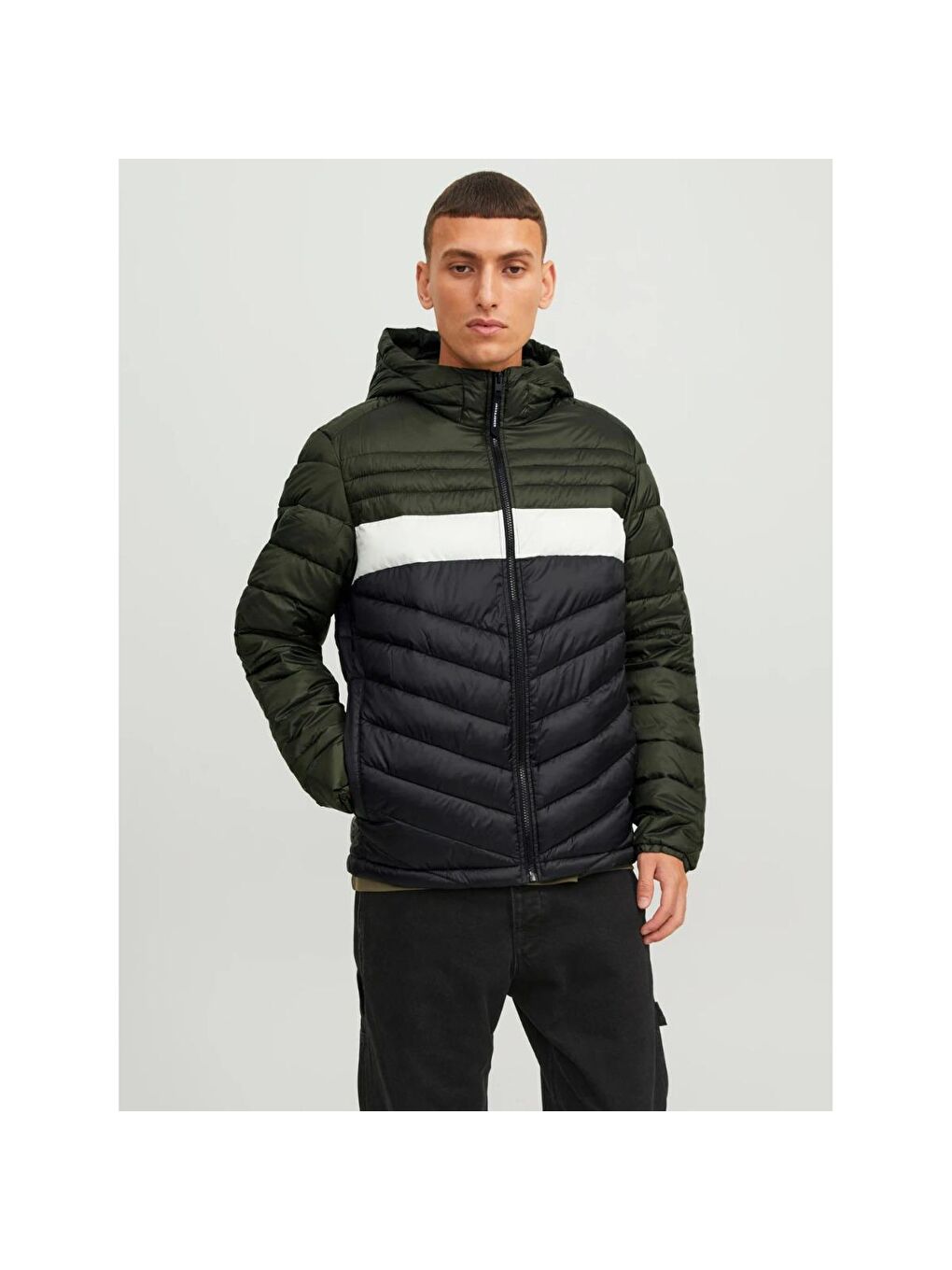 Hero Puffer Hood Erkek Yeşil Kapüşonlu Şişme Mont