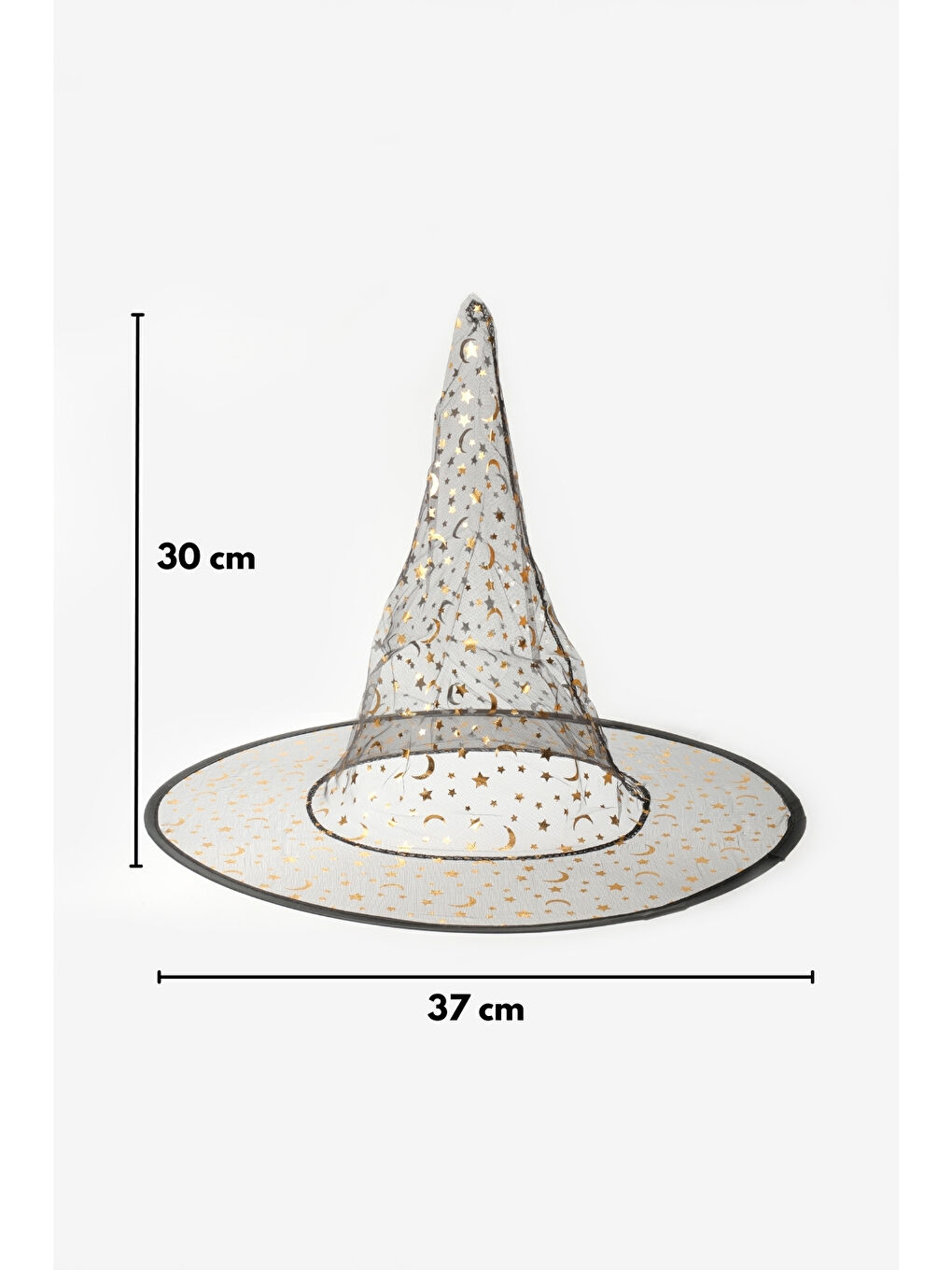 Siyah  Yıldız ve Ay Baskılı Şapka-2