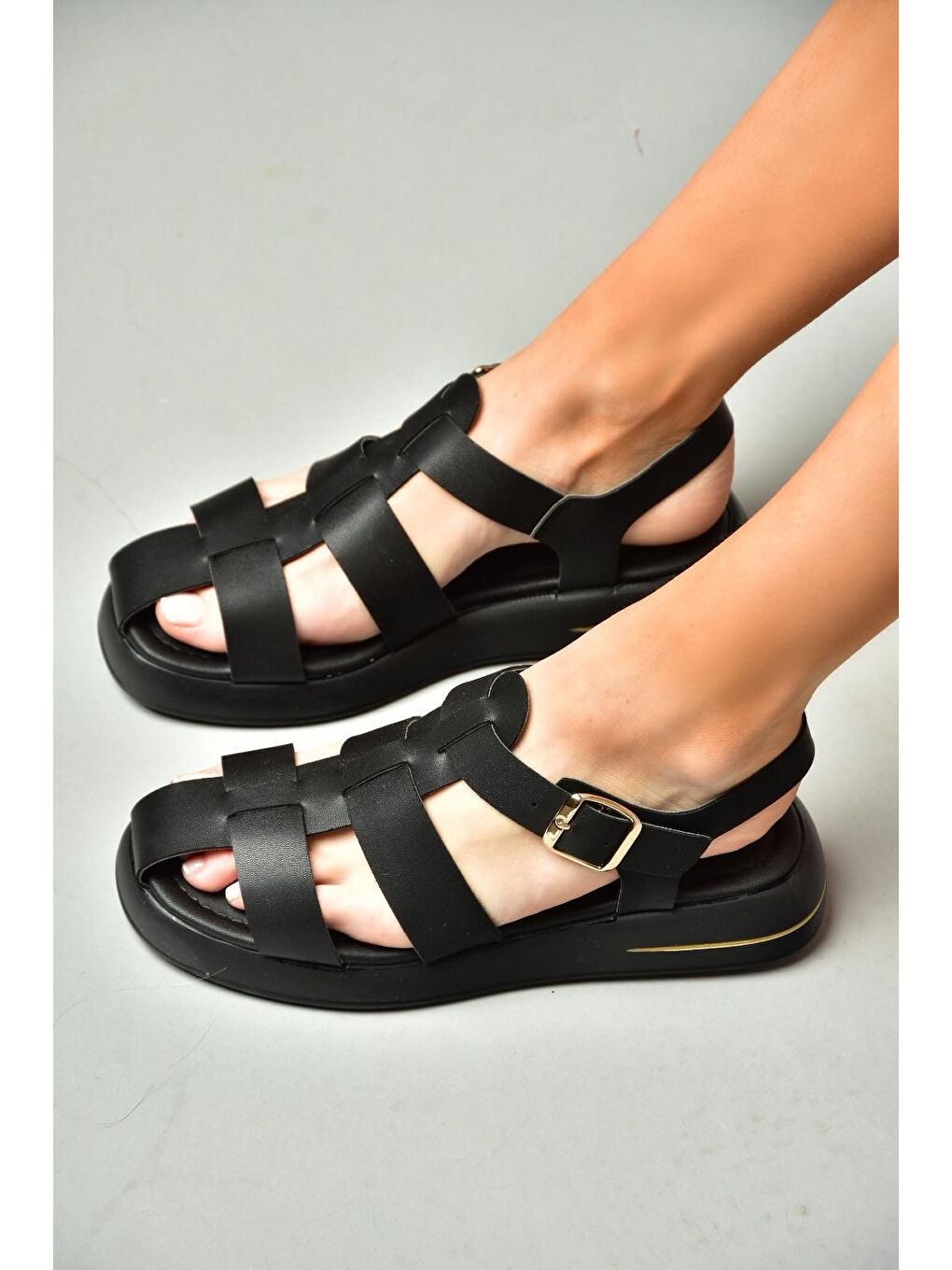 S5181060 Siyah Kadın Sandalet-1