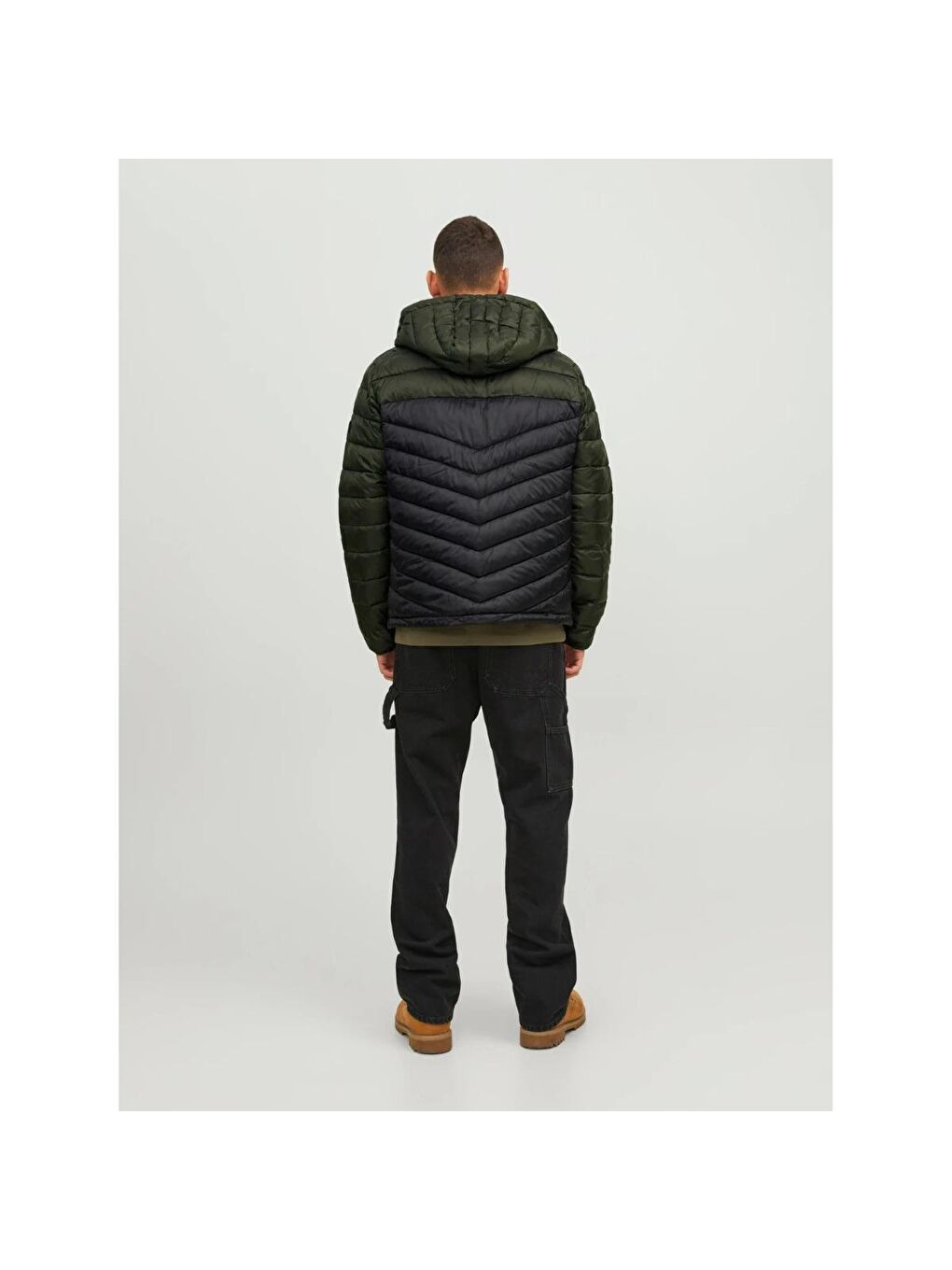 Hero Puffer Hood Erkek Yeşil Kapüşonlu Şişme Mont-4