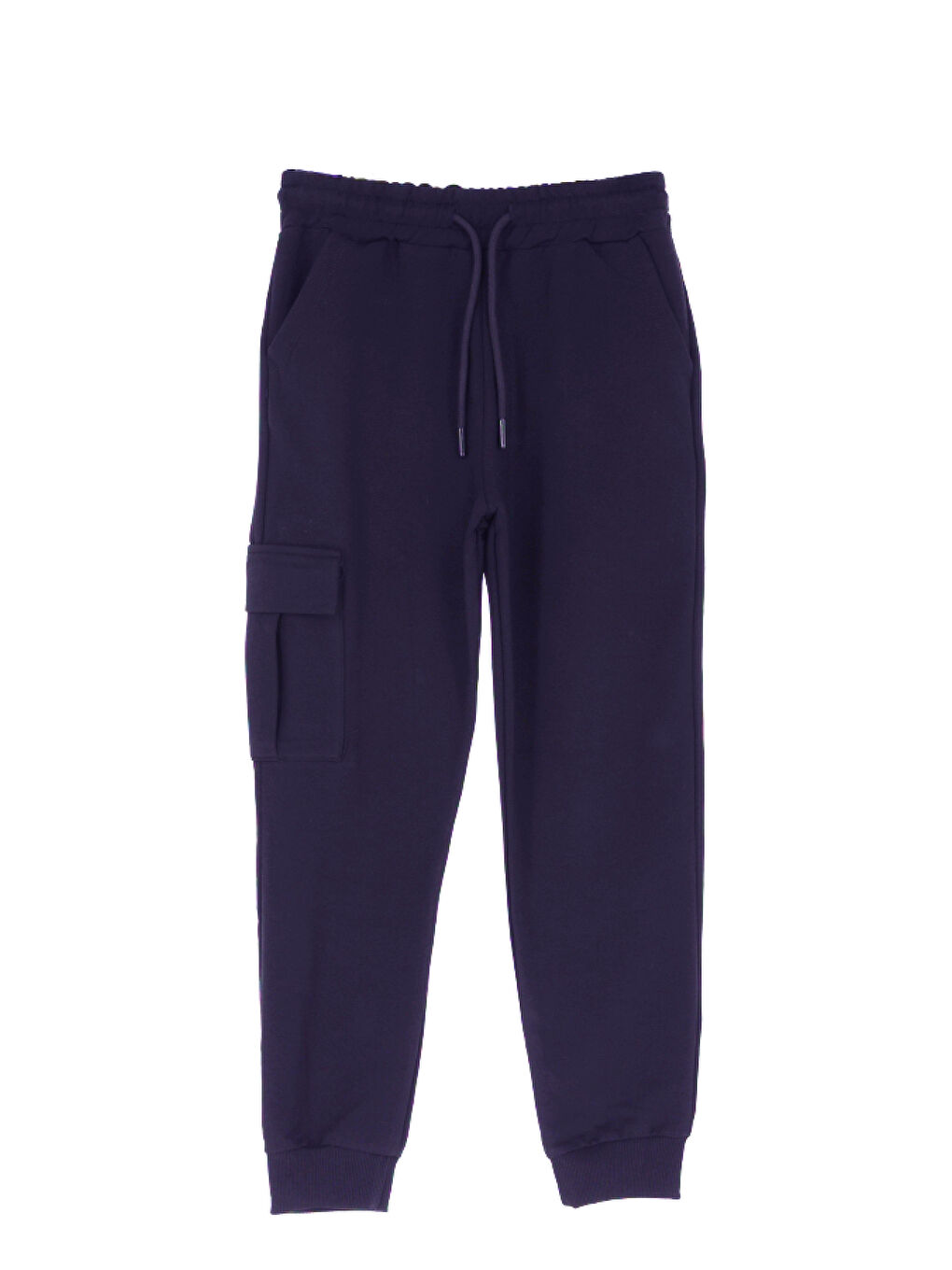 Lacivert Erkek Çocuk Eşofman Alt-2 İplik-Kargo Cepli 8-12 Yaş 12475