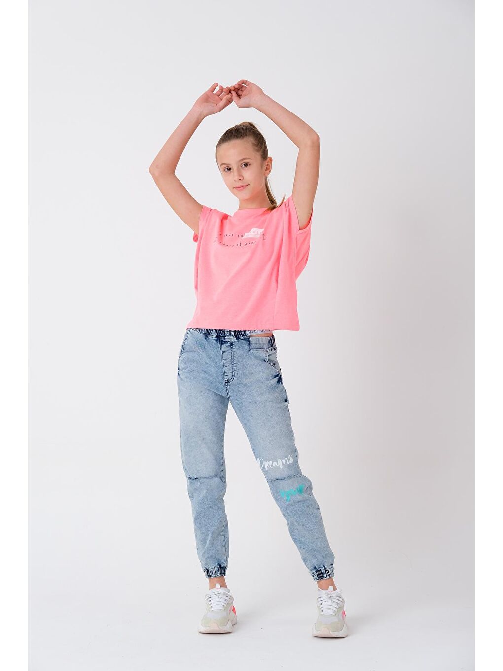 Mavi Kız Çocuk Denim Jean Eskitme Pantolon 7-12 13892-2