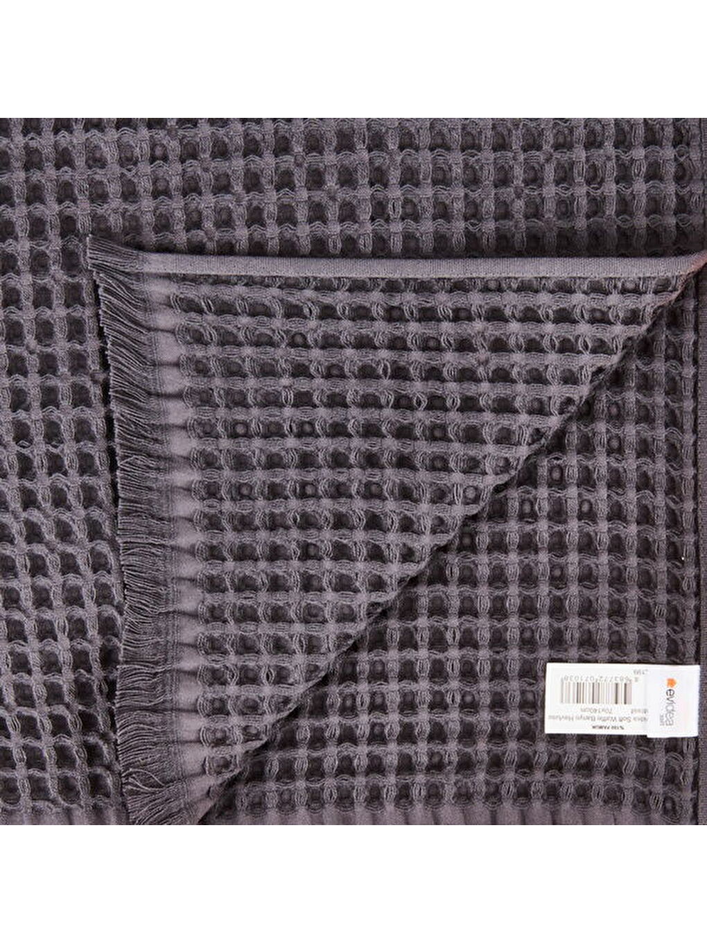 Soft Waffle Banyo Havlusu - Antrasit - 70x140 cm-2