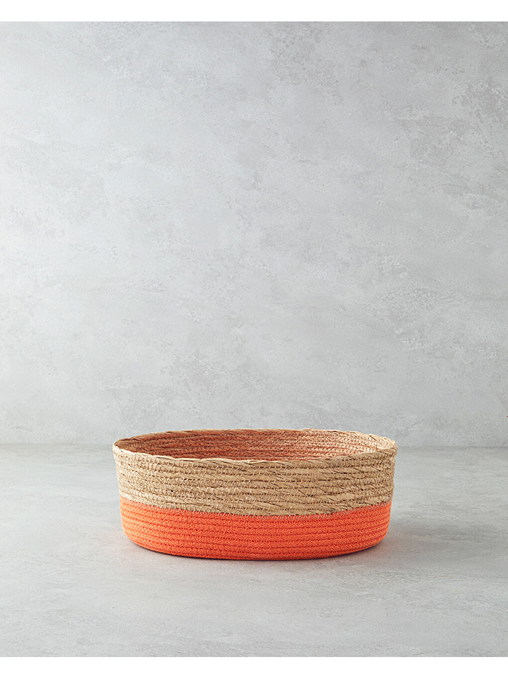 Colorful Lines Kağıt İp Sepet Turuncu