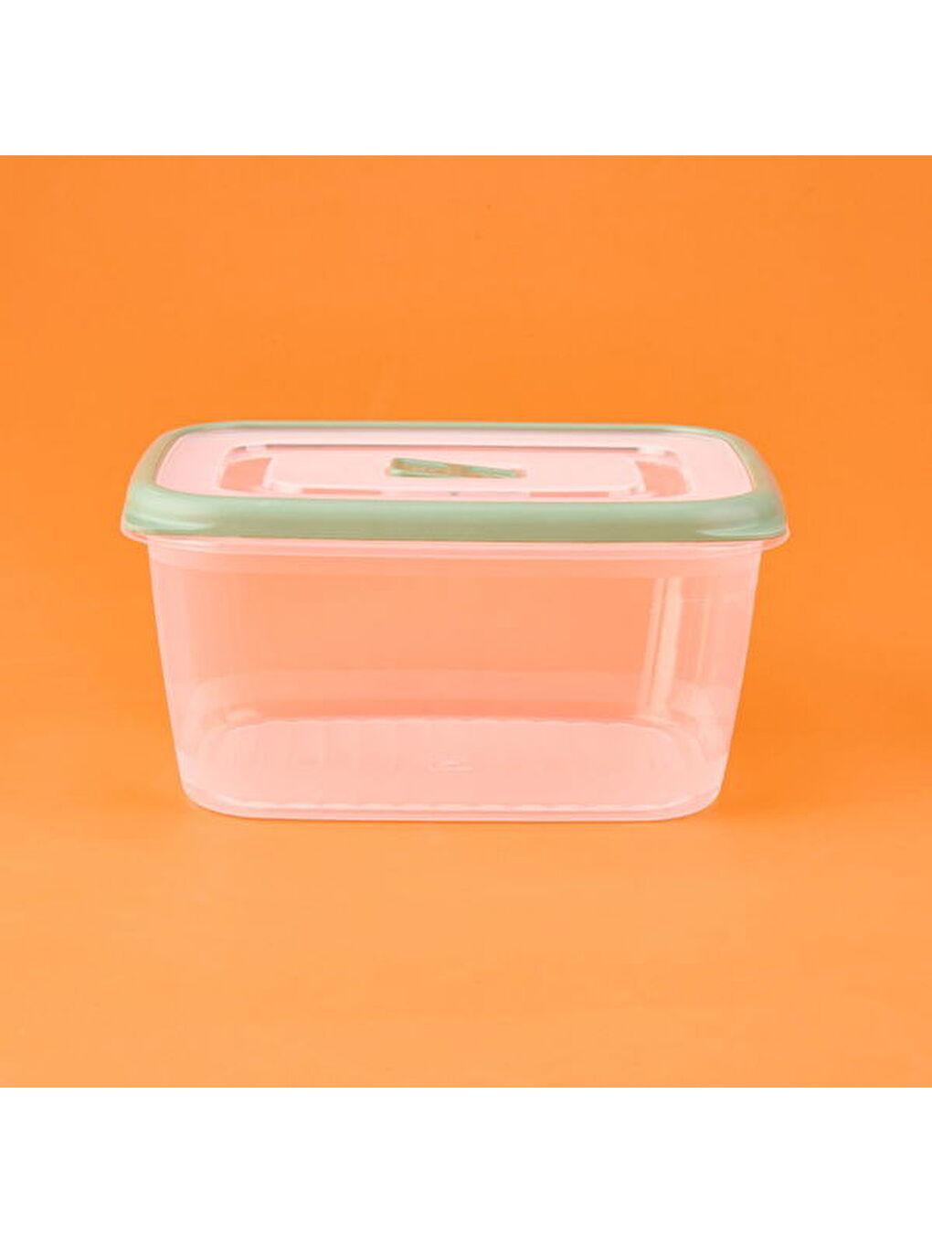 Renksiz Plastik Saklama Kabı - Şeffaf / Yeşil - 1,7 lt