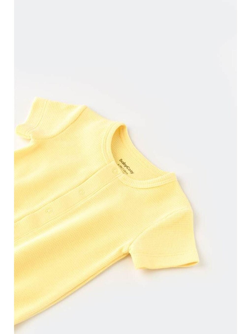 Organik Kısa Kollu Tulum Sarı - Csyw1016-1