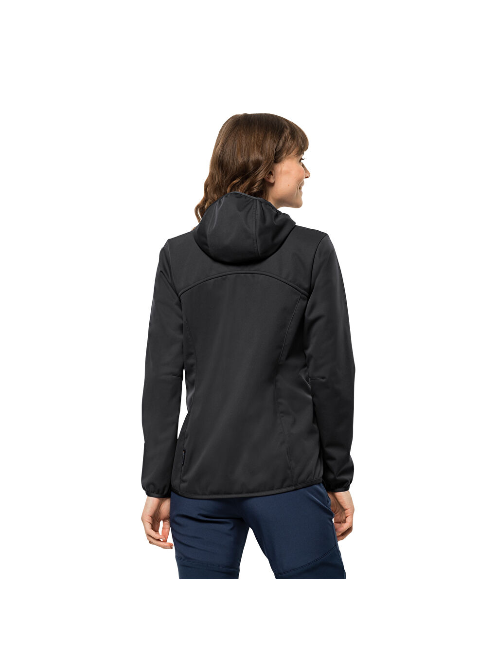 Windhain Hoody Kadın Siyah Softshell-10