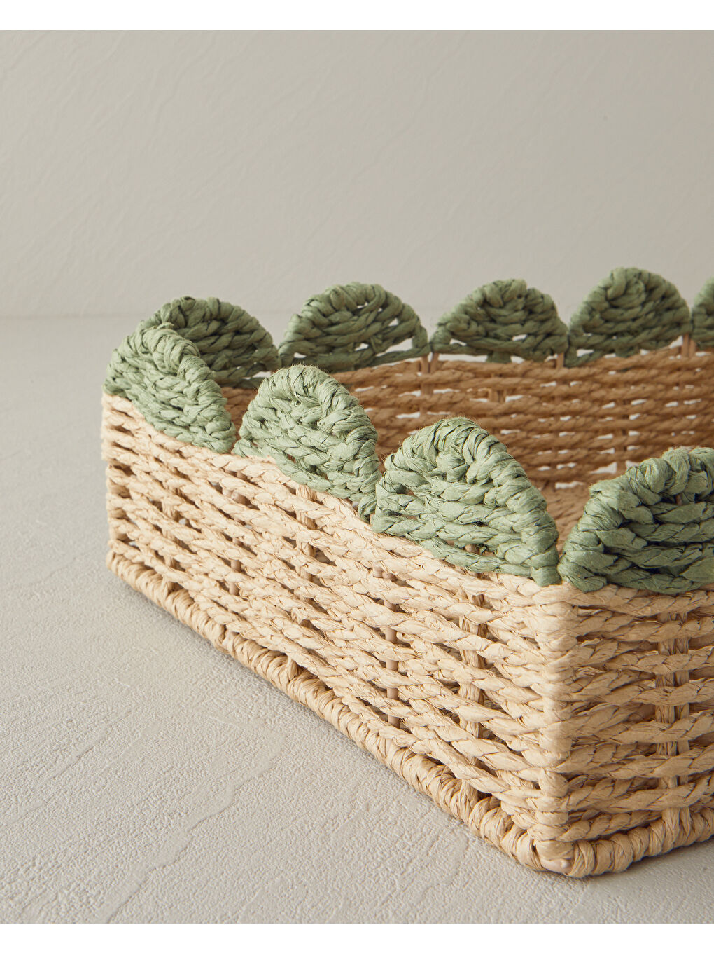 Grind Kağıt Tepsi 34x25 Cm Yeşil-Sarı-2