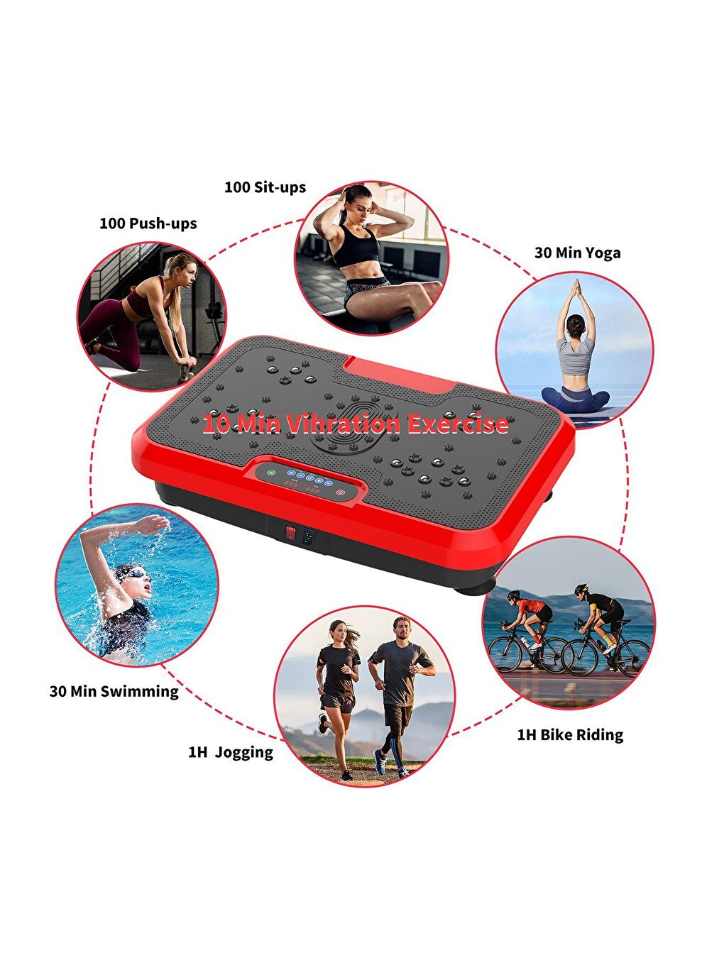 Siyah Elite Plates Egzersiz Ve Titreşimli Basen Karın Kol Bacak Spor Aleti WXA702-2