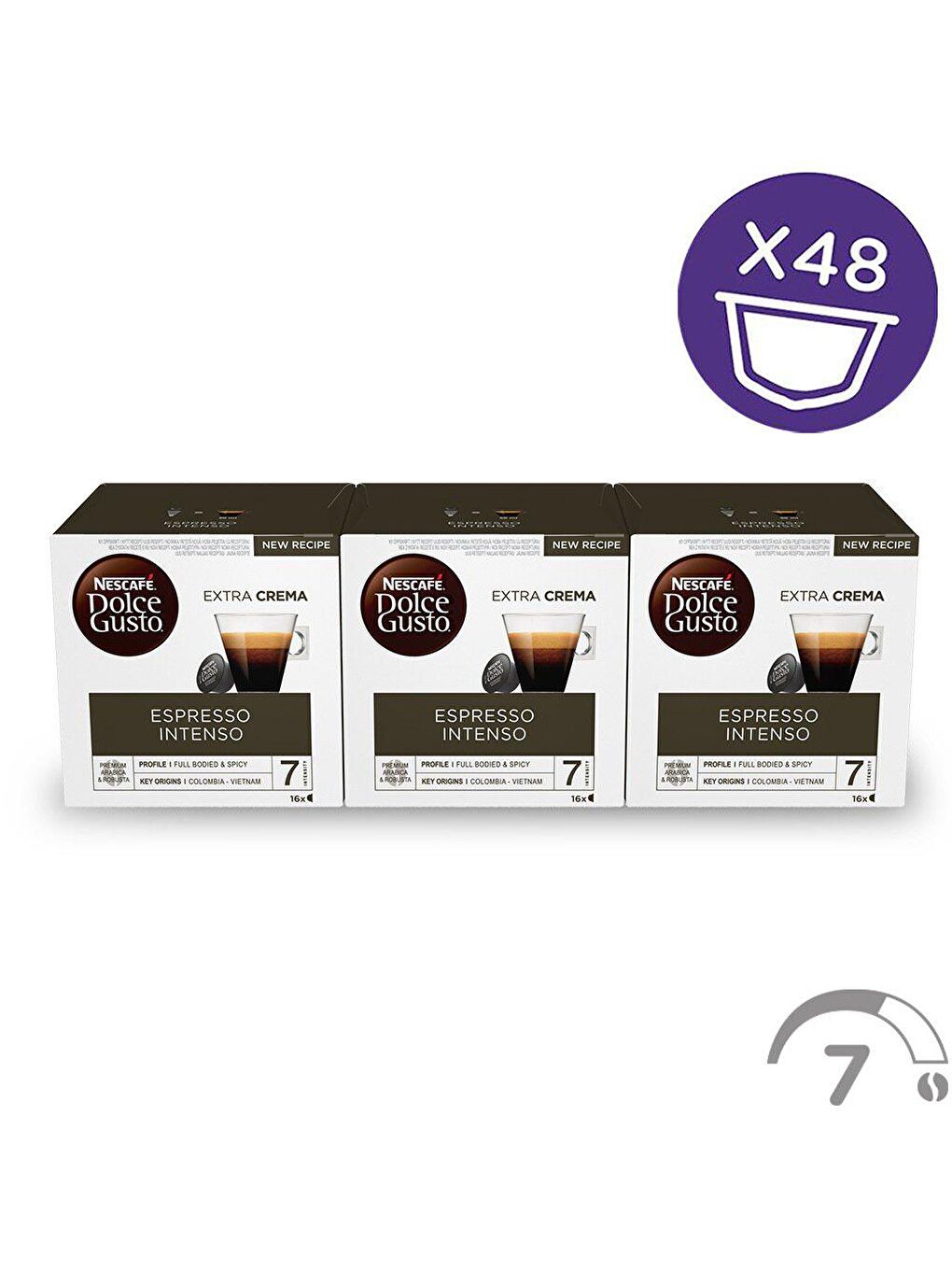 Nescafe Renksiz Dolce Gusto Coffee Espresso Intenso 16 Kapsül x 3 Adet