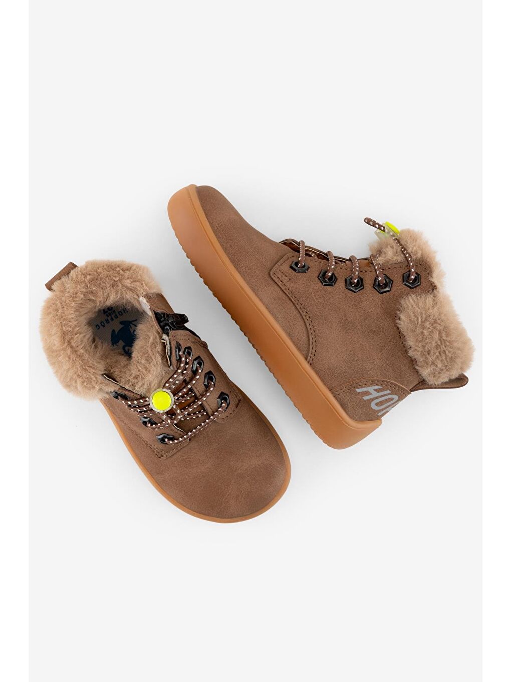 Furry Boots Kahverengi Meşe Barefoot Çocuk Botu-2