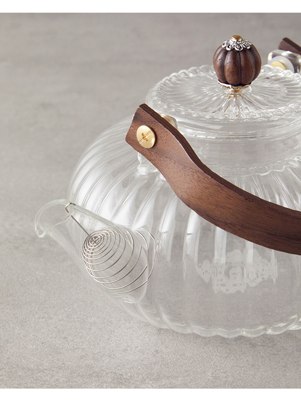 Renksiz Eva Borosilikat Demlik 800 ml Şeffaf-3