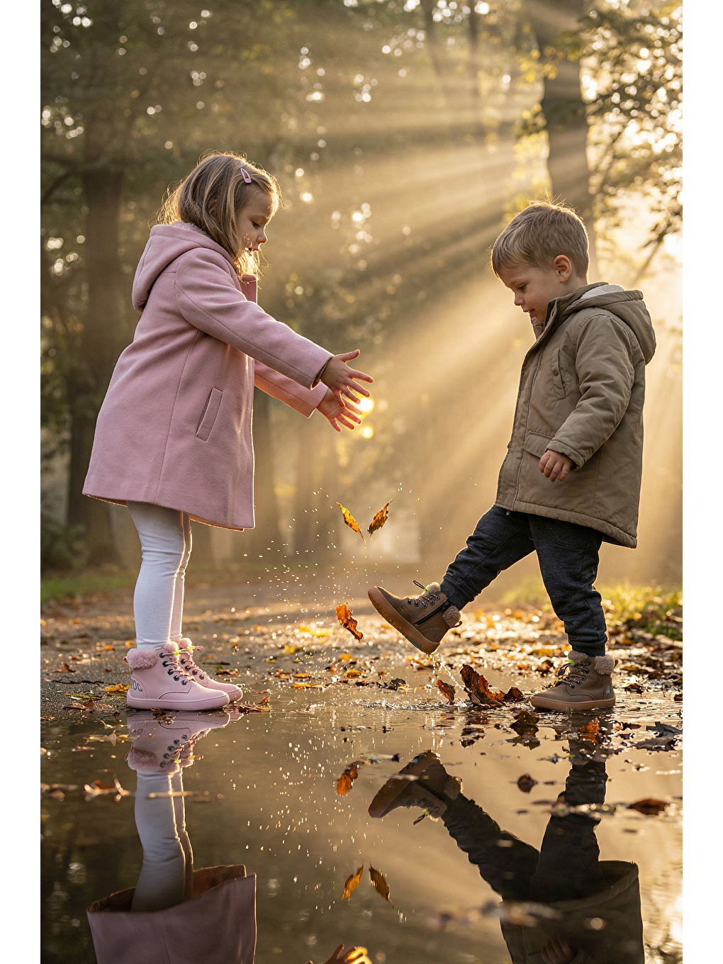 Furry Boots Pembe Lotus Barefoot Çocuk Botu-4