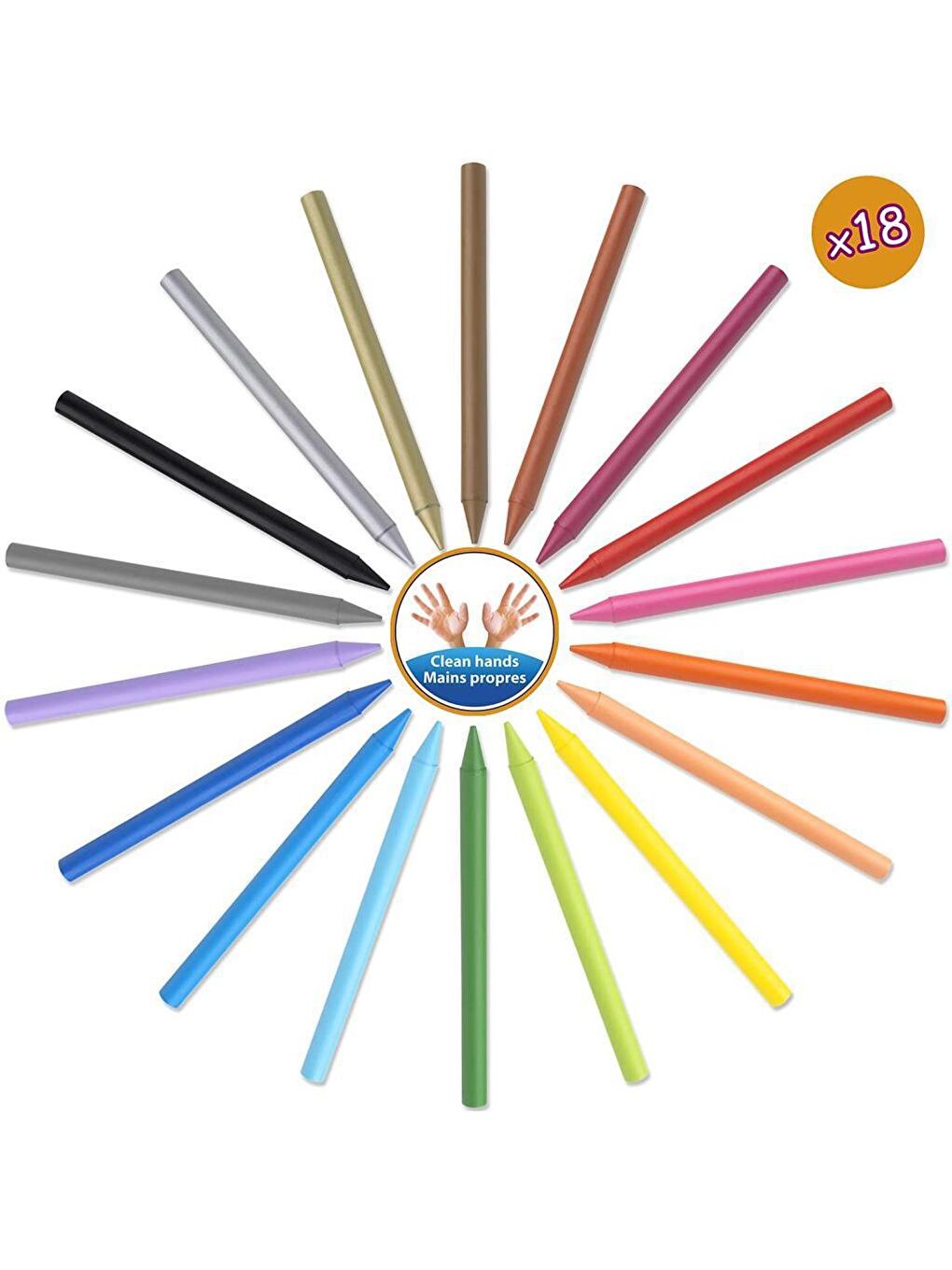 Bic Karışık Asorti Kids Plastidecor Silinebilir Mum Pastel Boya 18 Renk - 3