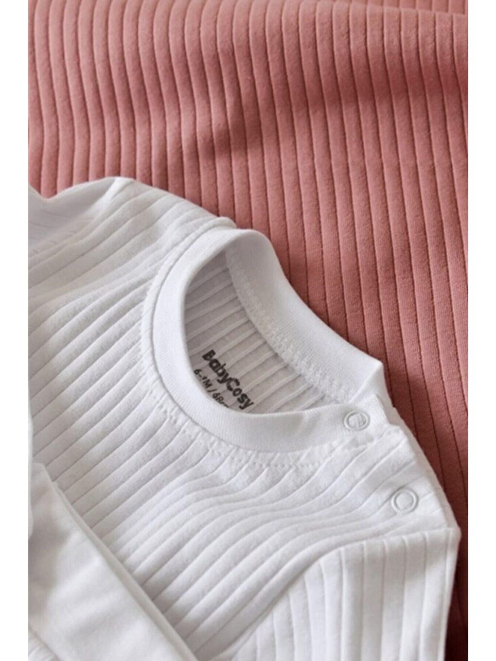 Beyaz Organik Ribana Alt&üst Bebek Takım - Csyr4511-3