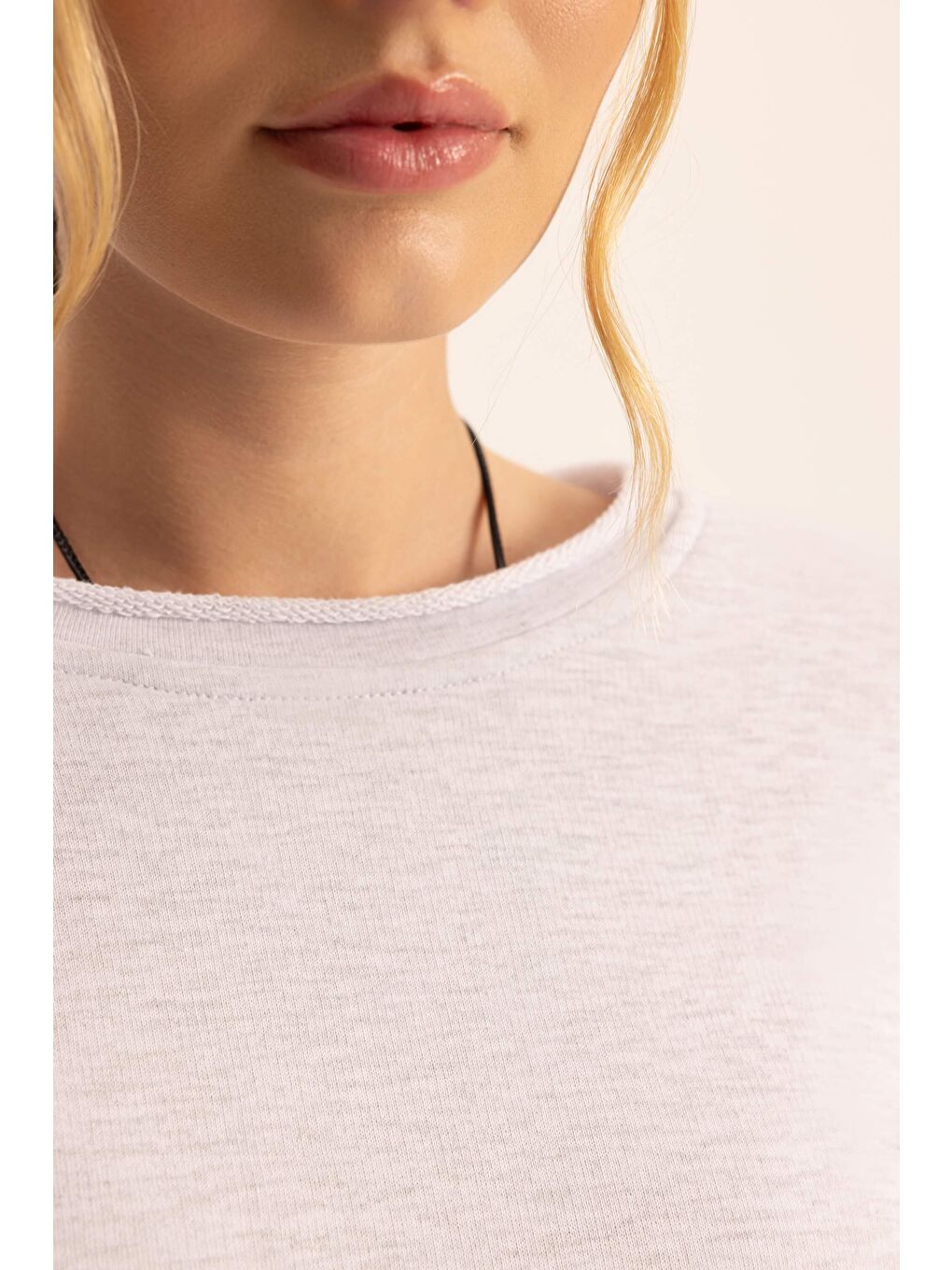 Beyaz Flex Karmelanj Oversize T-Shirt Eşofman Takım-5