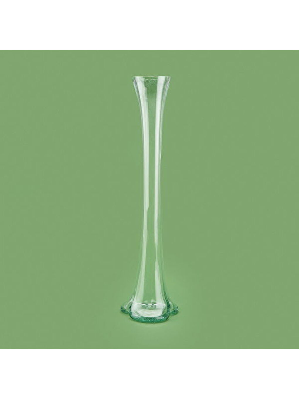 Renksiz Fil Ayağı Vazo - Şeffaf - 60 cm