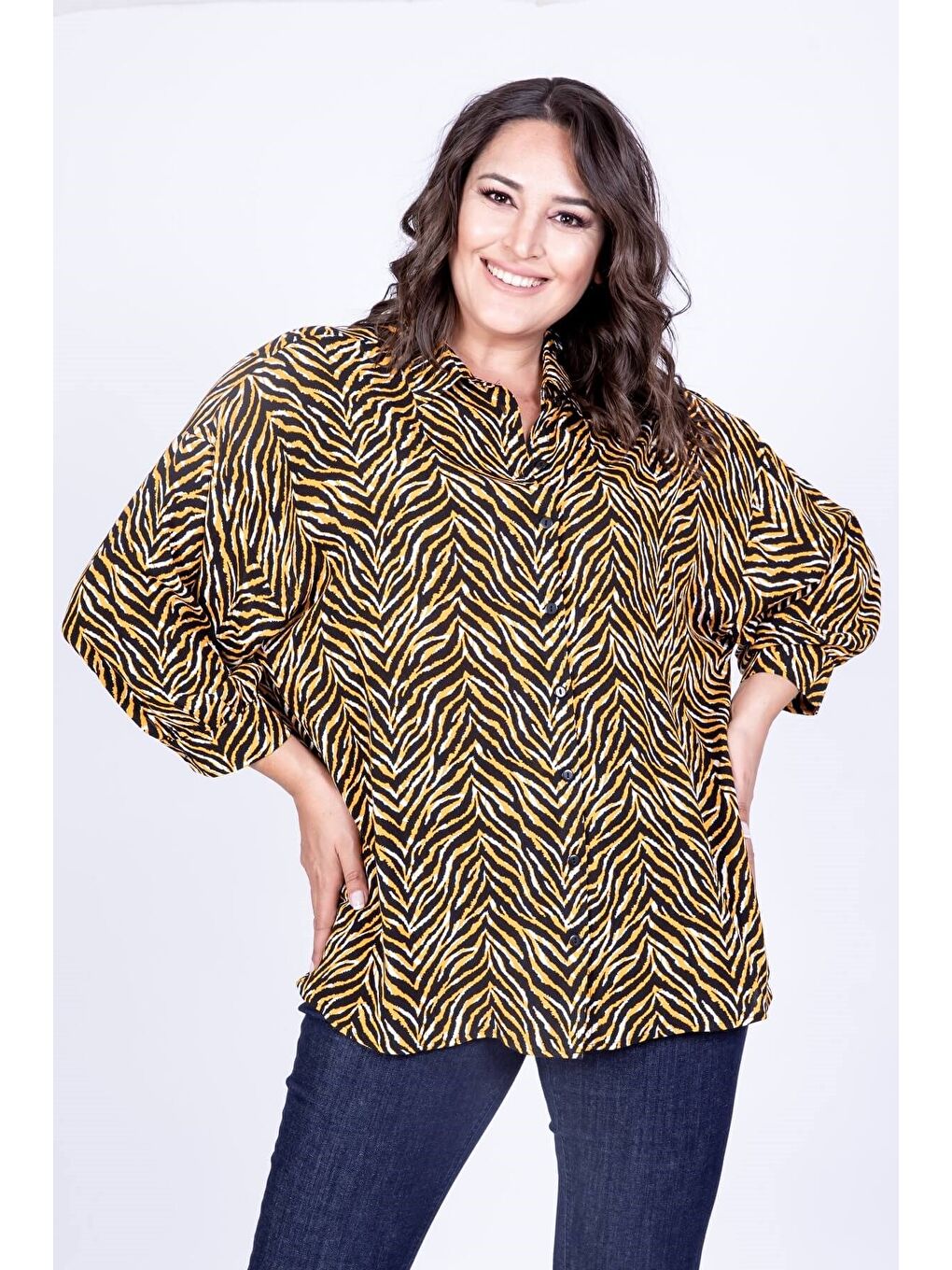 Sarı Oversize Gömlek