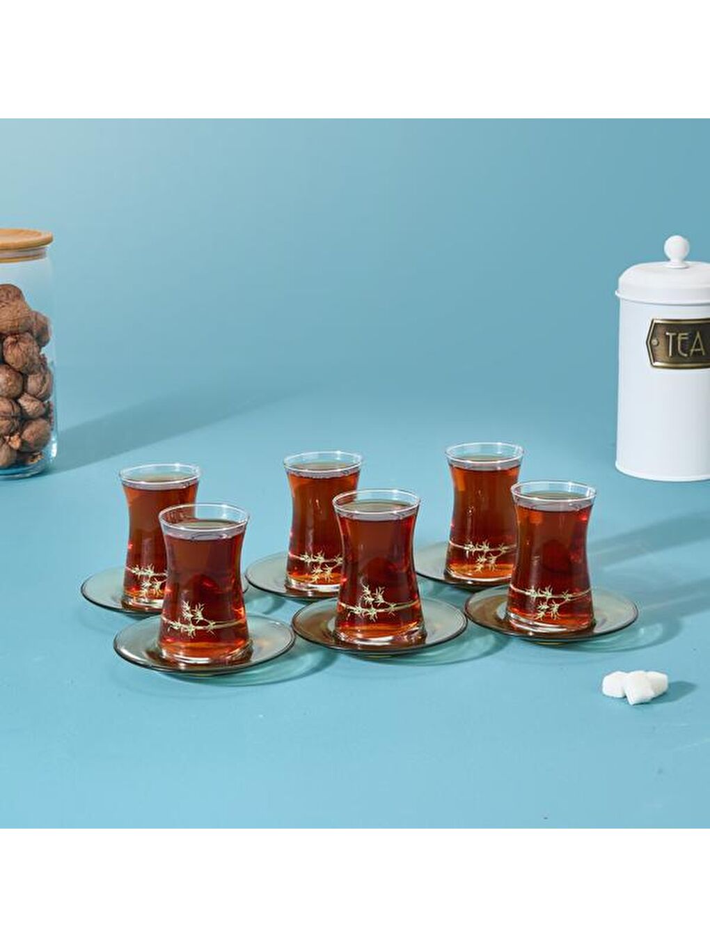 Karışık Kitchen Blad 12 Parça Çay Seti - Renkli - 130 ml