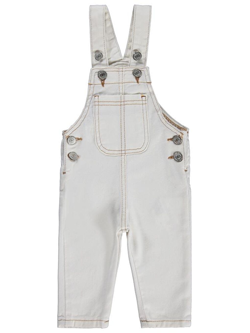 Baby Kontrast Detaylı 6-18 Ay Salopet - Beyaz 18-24 Ay