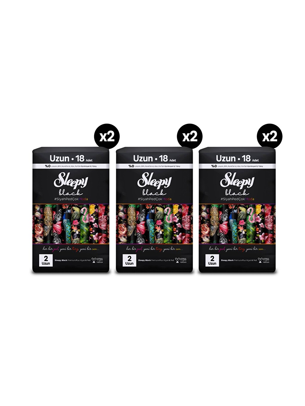 Black Premium Plus Hijyenik Ped Mega Fırsat Paketi Uzun 108 Adet-2