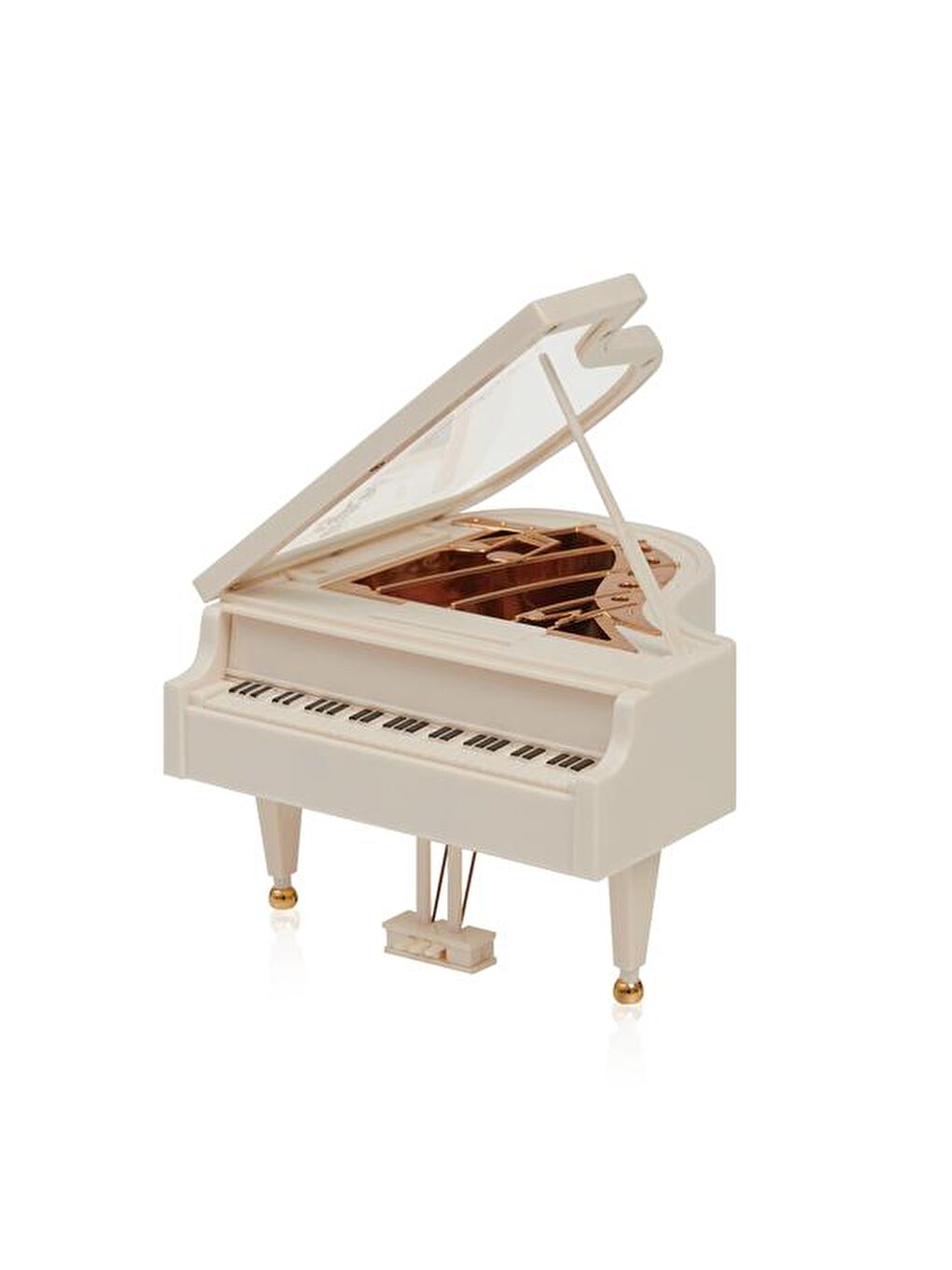 Beyaz Piyano Tasarımlı Müzik Kutusu-1