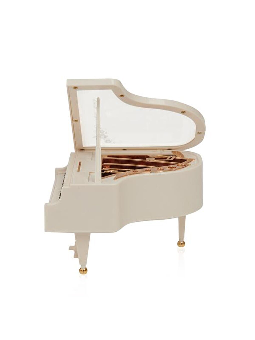 Beyaz Piyano Tasarımlı Müzik Kutusu-2