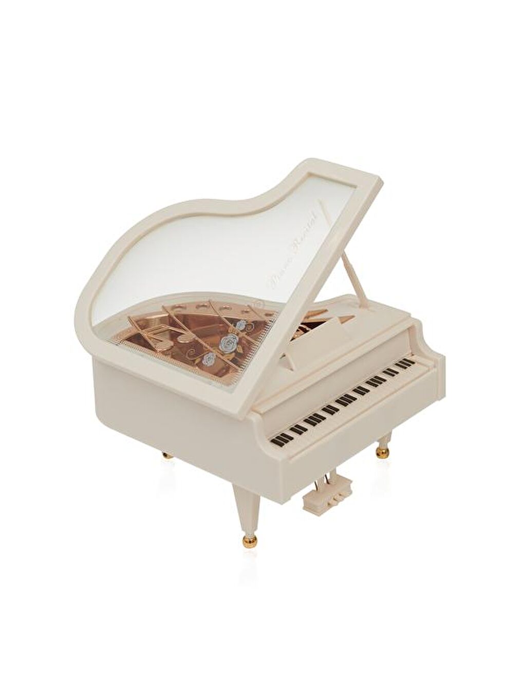 Beyaz Piyano Tasarımlı Müzik Kutusu-3