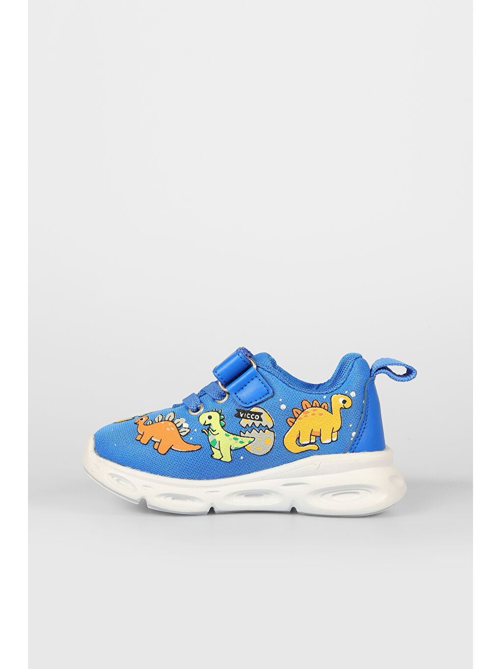 Dino Işıklı Erkek Bebek Saks Mavi Spor Ayakkabı-1