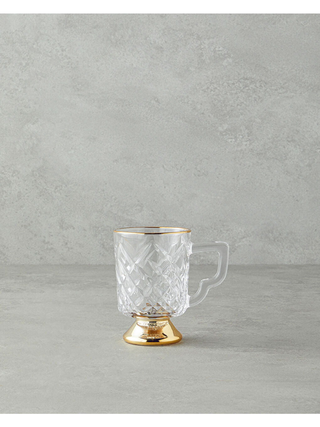 Sarı Trophy Diamond Cam 2'li Kupa 325 ml Gold-1