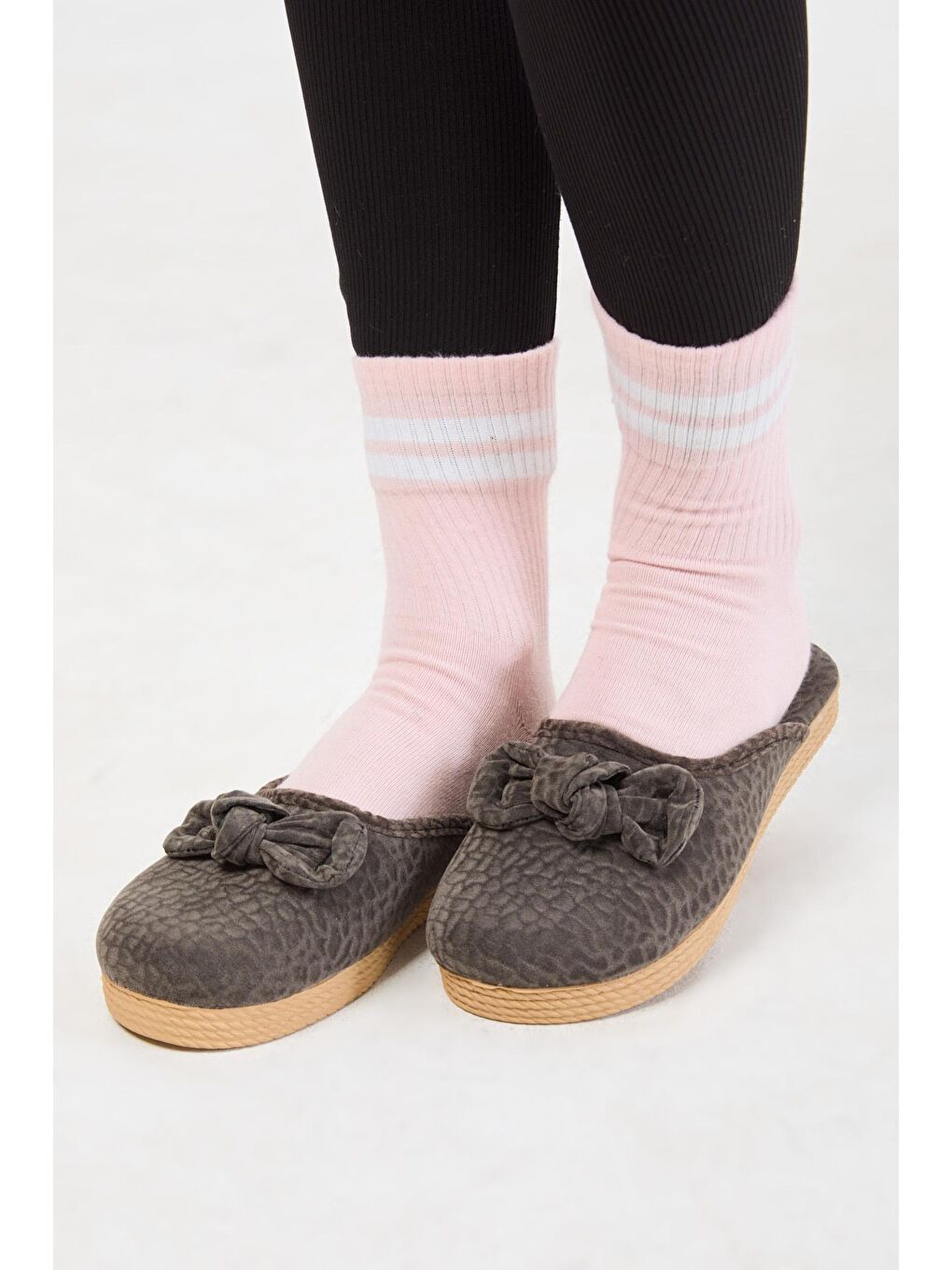 Kadın Antrasit Ev Terliği - 24206